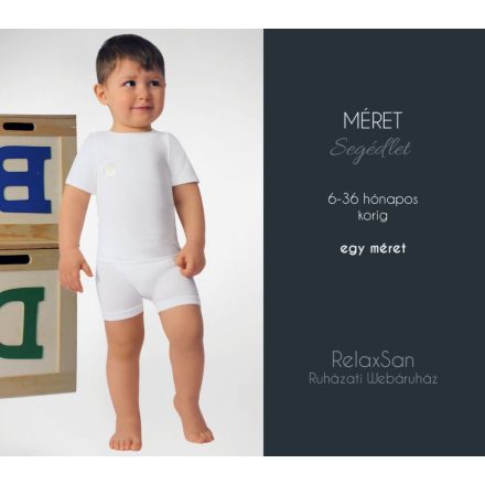 5950: Baby pamut póló 6-36 hónapos korig egy méret - Fehér