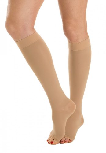 M2250A: RelaxSan X-Static térdfix nyitott orr (23-32mmHg) 2M Fekete