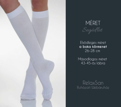 920: Pamut térdzokni (22-27 Hgmm) 5-XL fehér