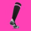 1030-01: Relaxsan kompressziós Sportzokni (18-22 mmHg) fekete/pink 3S